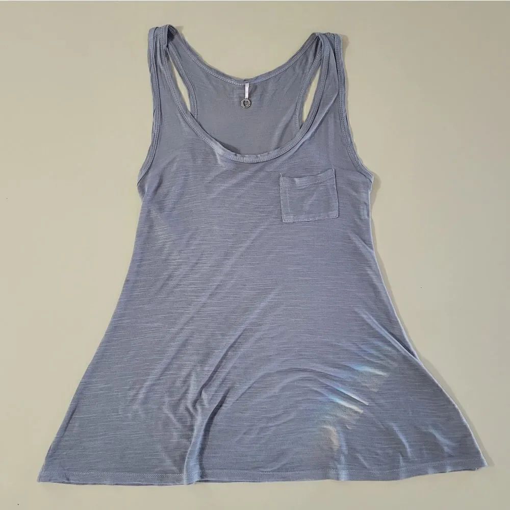 Robin K. Women's Gray Scoop-neck Long Tank Top